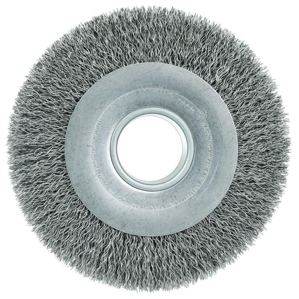 WEILER Weiler 03150 Wheel Brush 8 in Crimped Carbon Steel 4500 Rpm