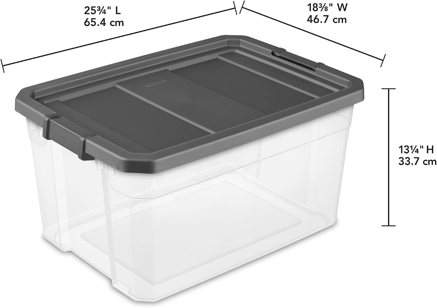 STERILITE Sterilite 14763V06 Stacker Box 76 Quart (1 Pack)