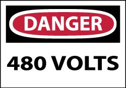 ACCUFORMNMC Accuformnmc MSCD101AP Danger 480 Volts Label 5x3 in