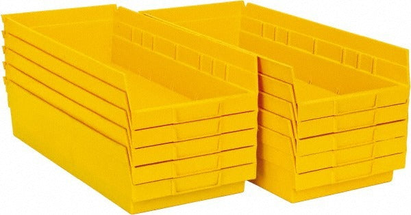 QUANTUM STORAGE SYSTEMS Quantum Storage QSB108YLCS Hopper Shelf Bin Yellow 10-pack