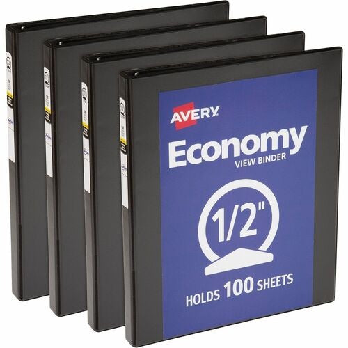 AVERY Avery AVE05705BD Economy View Binder 0.5 in Bundle of 4