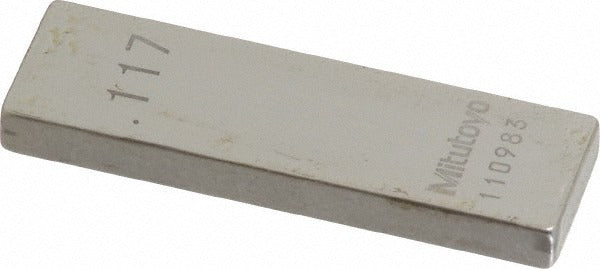 MITUTOYO Mitutoyo 611157-531 Steel Gage Block 0.117 in Grade 0