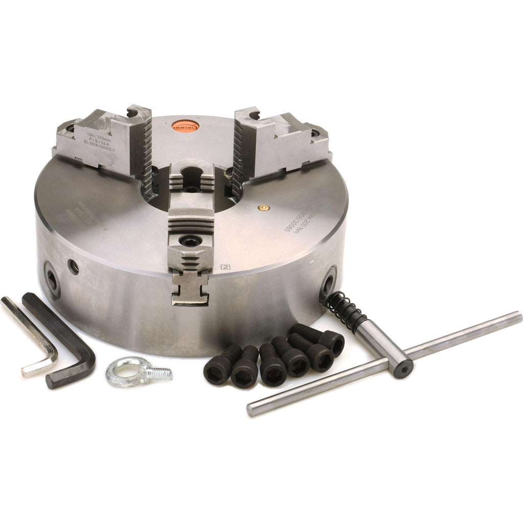 HERTEL Hertel 1-201-1200 Lathe Chuck 3 Jaw 12 in Plain Back