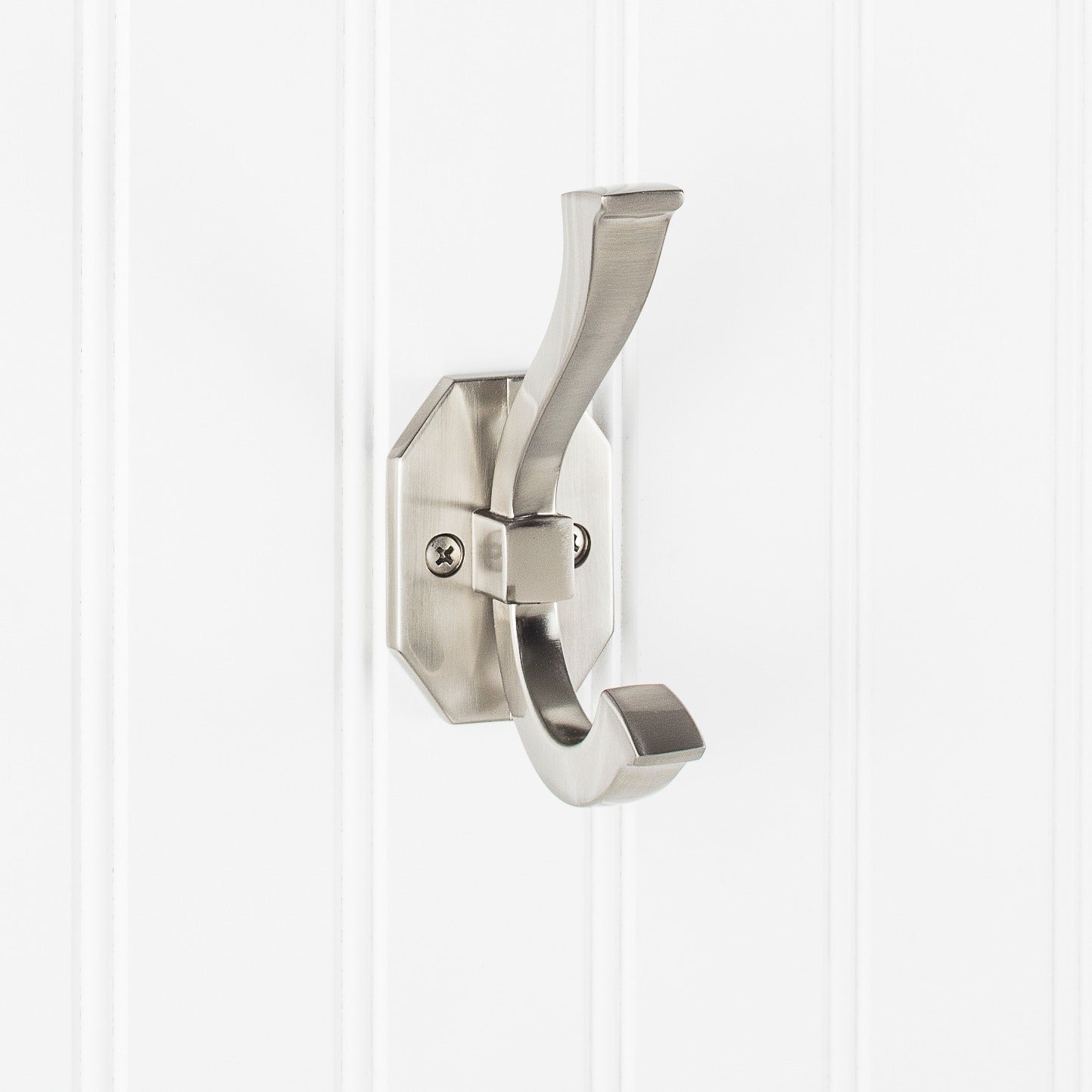 ELEMENTS Elements YD45-431SN Satin Nickel Double Prong Wall Hook