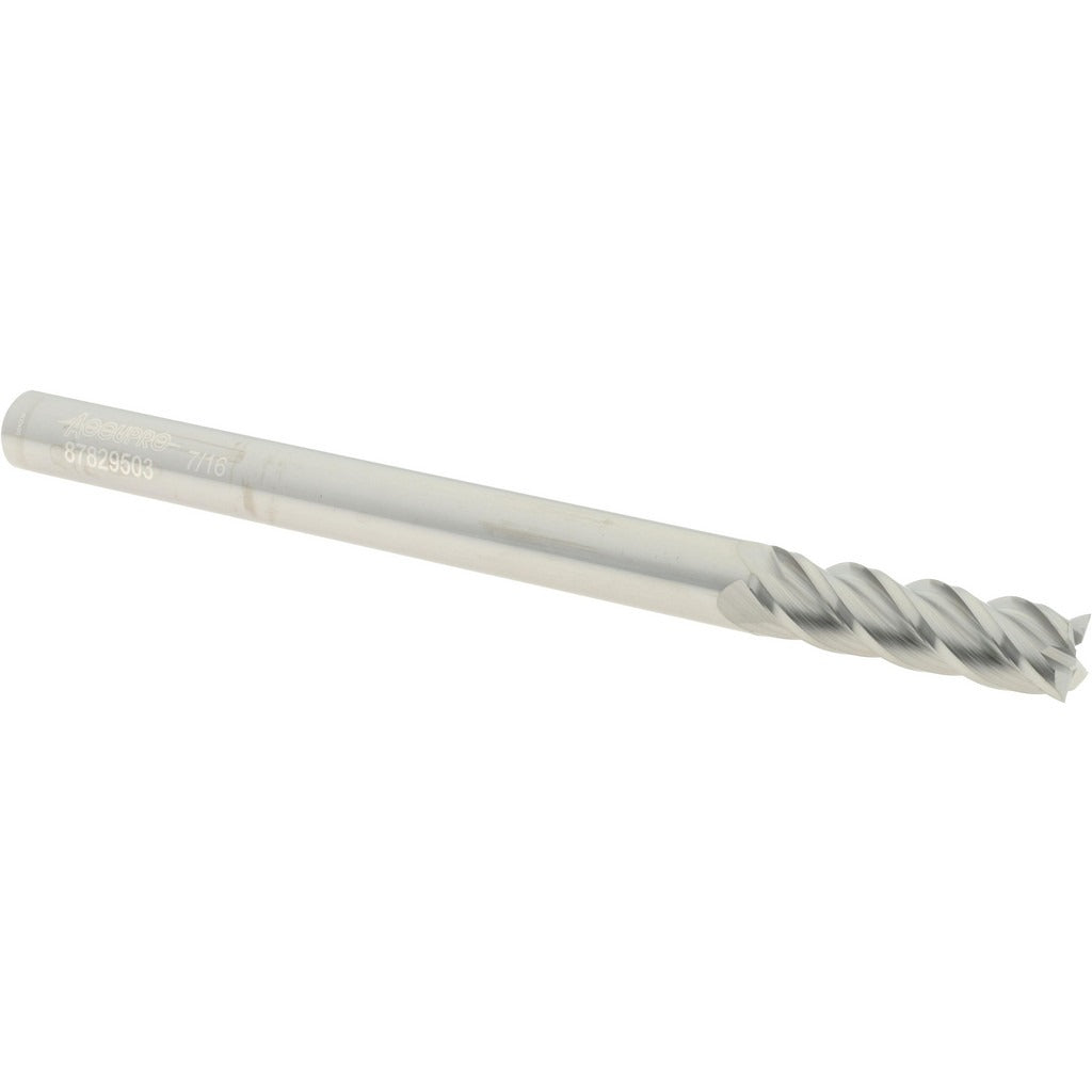 ACCUPRO Accupro 12183714 Square End Mill 7/16 in 4 Flute Carbide
