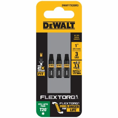 DEWALT Dewalt Accessories DWAF1TX20IR3 T20 Impact Bit 1 Inch 3 Pack