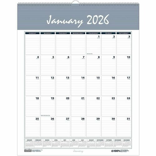 HOUSE OF DOOLITTLE House of Doolittle HOD331HD Monthly Wall Calendar 8.5x11