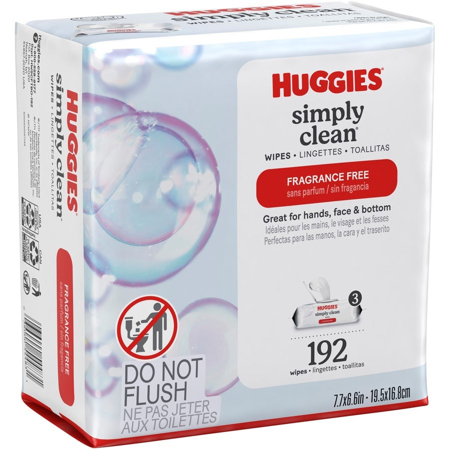 KIMBERLY-CLARK Kimberly-Clark KCC54483 Huggies Simply Clean Wipes 64/Packet (3 Pack)