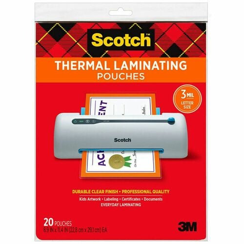 3M 3M MMMTP385420 Thermal Laminating Pouch 8.5x11 20-pack