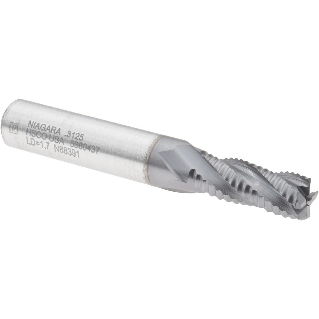 SECO TOOLS Seco 17016190 Roughing End Mill 5/16 in 4 Flute Cobalt