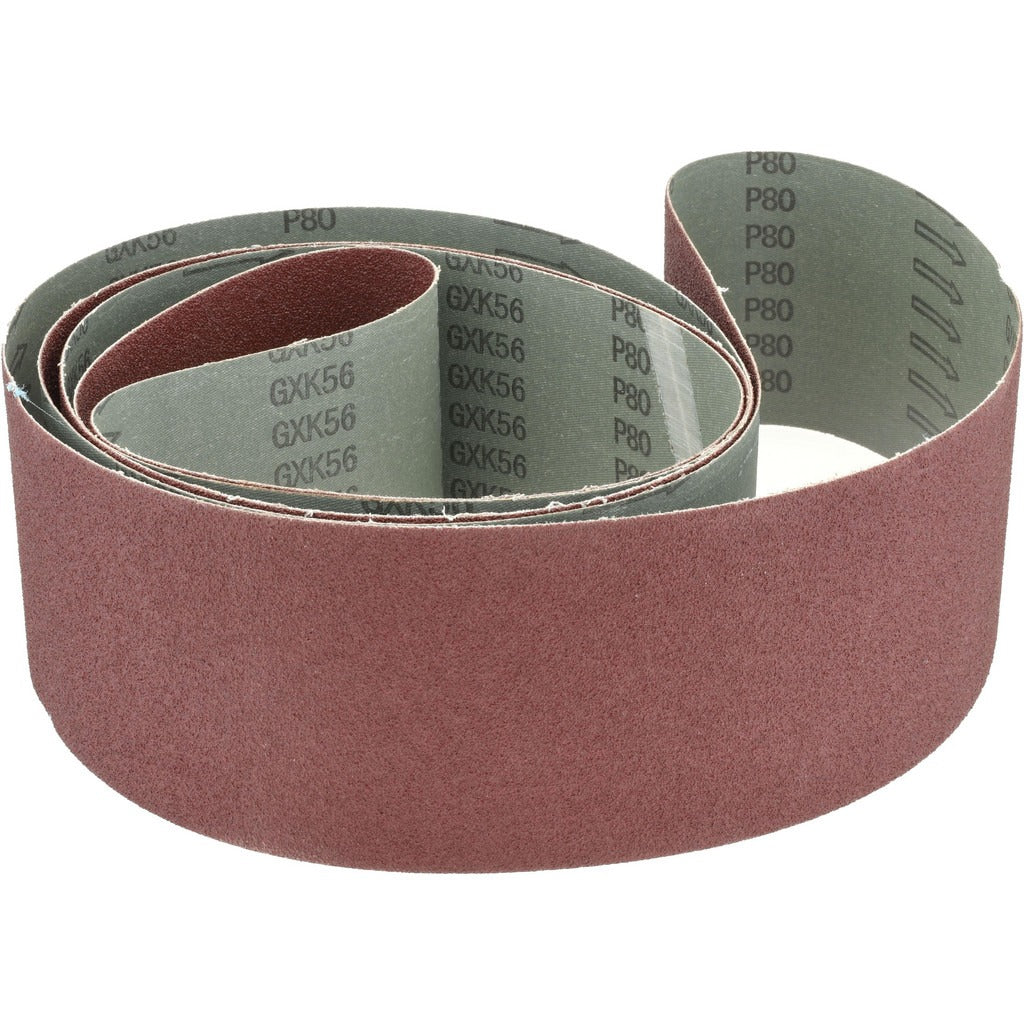 TRU-MAXX Tru-maxx 7306 Abrasive Belt 80 Grit 4x132 in Aluminum Oxide