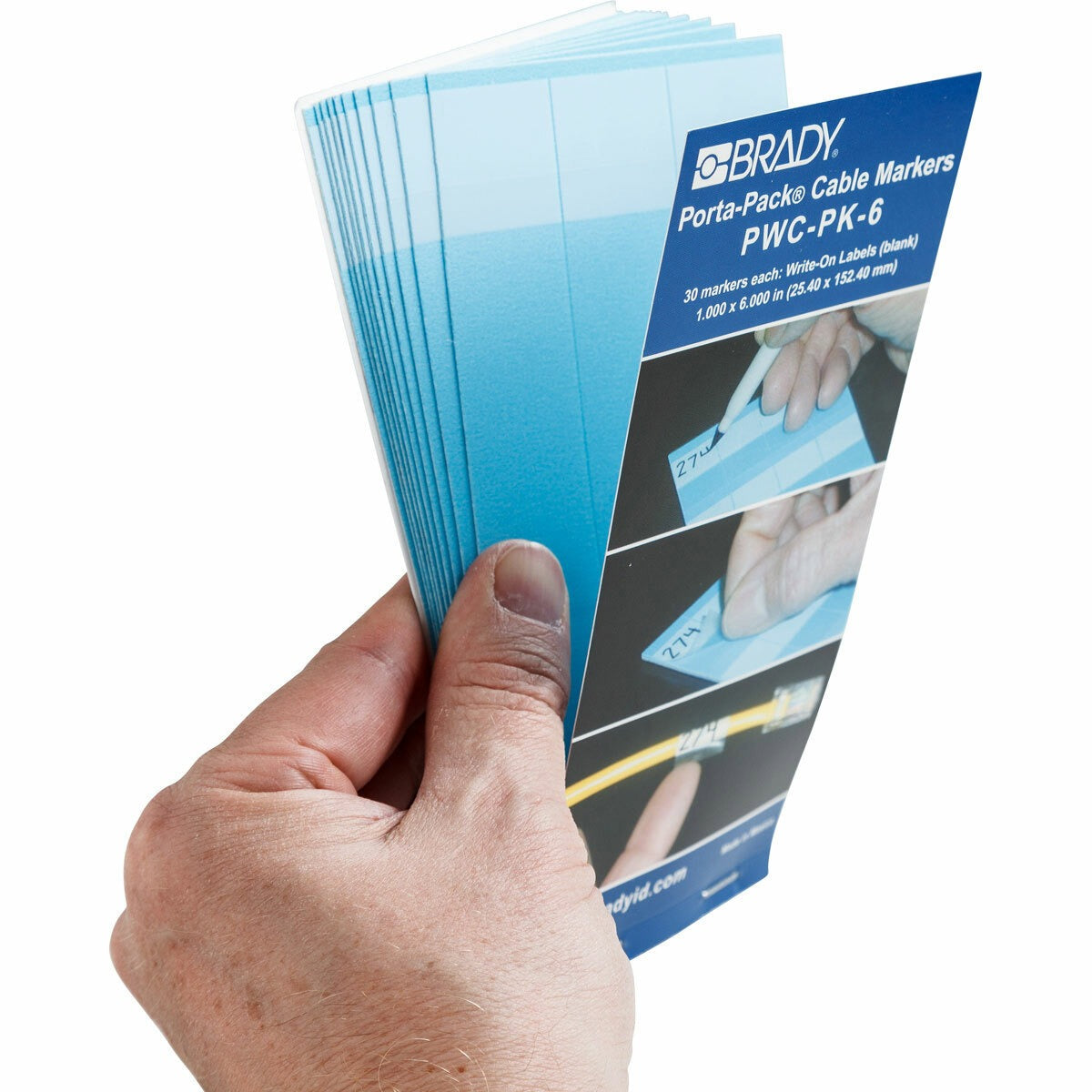 BRADY Brady PWC-PK-6 Porta-Pack Wire Marker Refill 1 in x 6 in (Pack of 10)