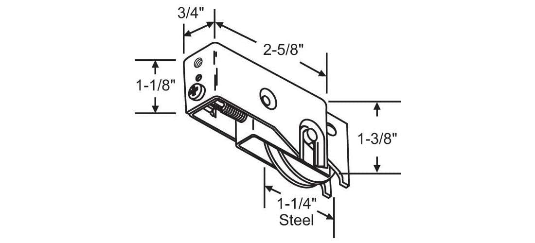 STRYBUC Strybuc 9-238 Patio Door Steel Roller Assembly