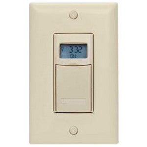 Intermatic EI400C 120 to 277 VAC 12 to 28 VDC 20 Amp 1-Pole 3-Way Ivory Digital Auto-Off In-Wall Timer