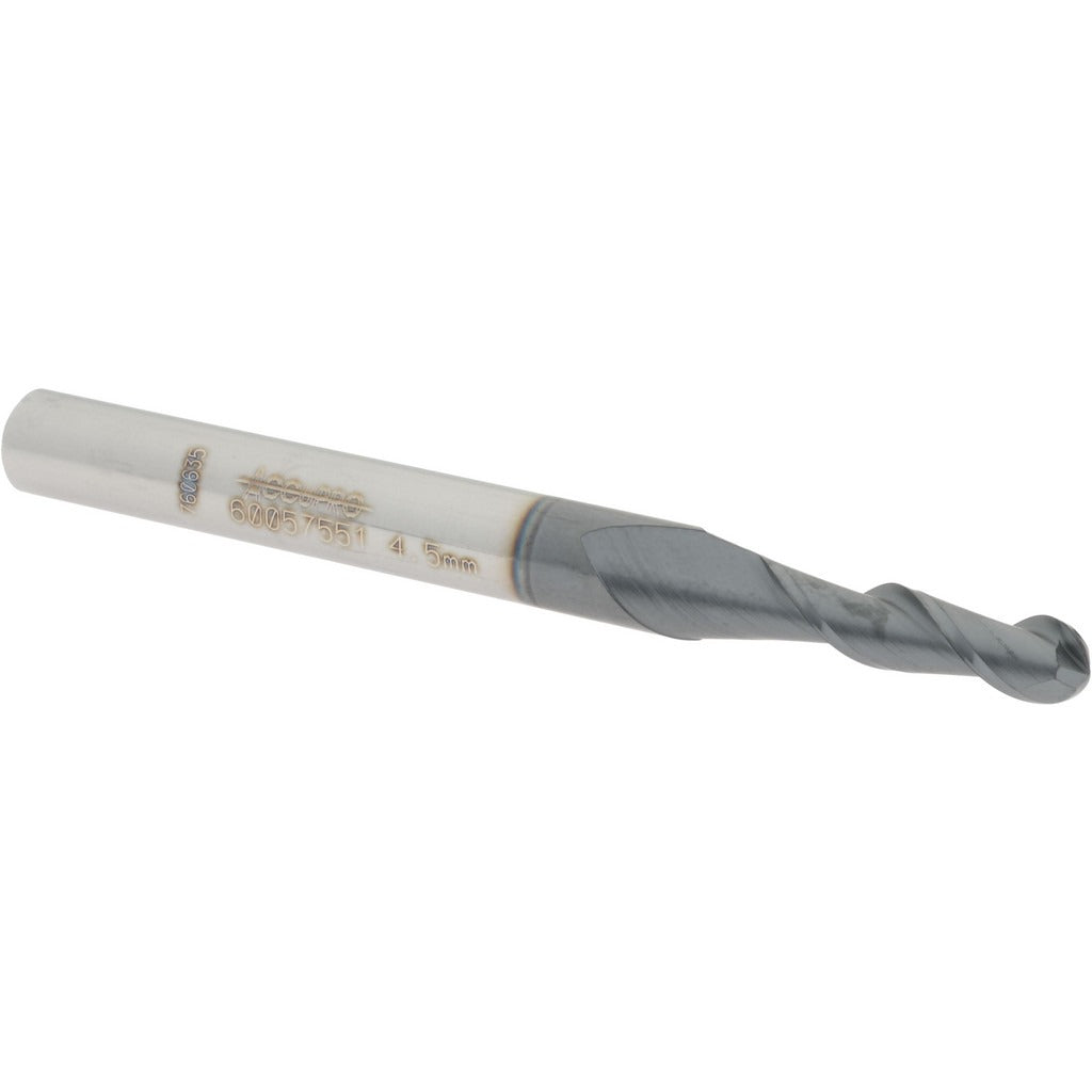 ACCUPRO Accupro 12183943 Ball End Mill 0.177 in 2 Flute Carbide Altin
