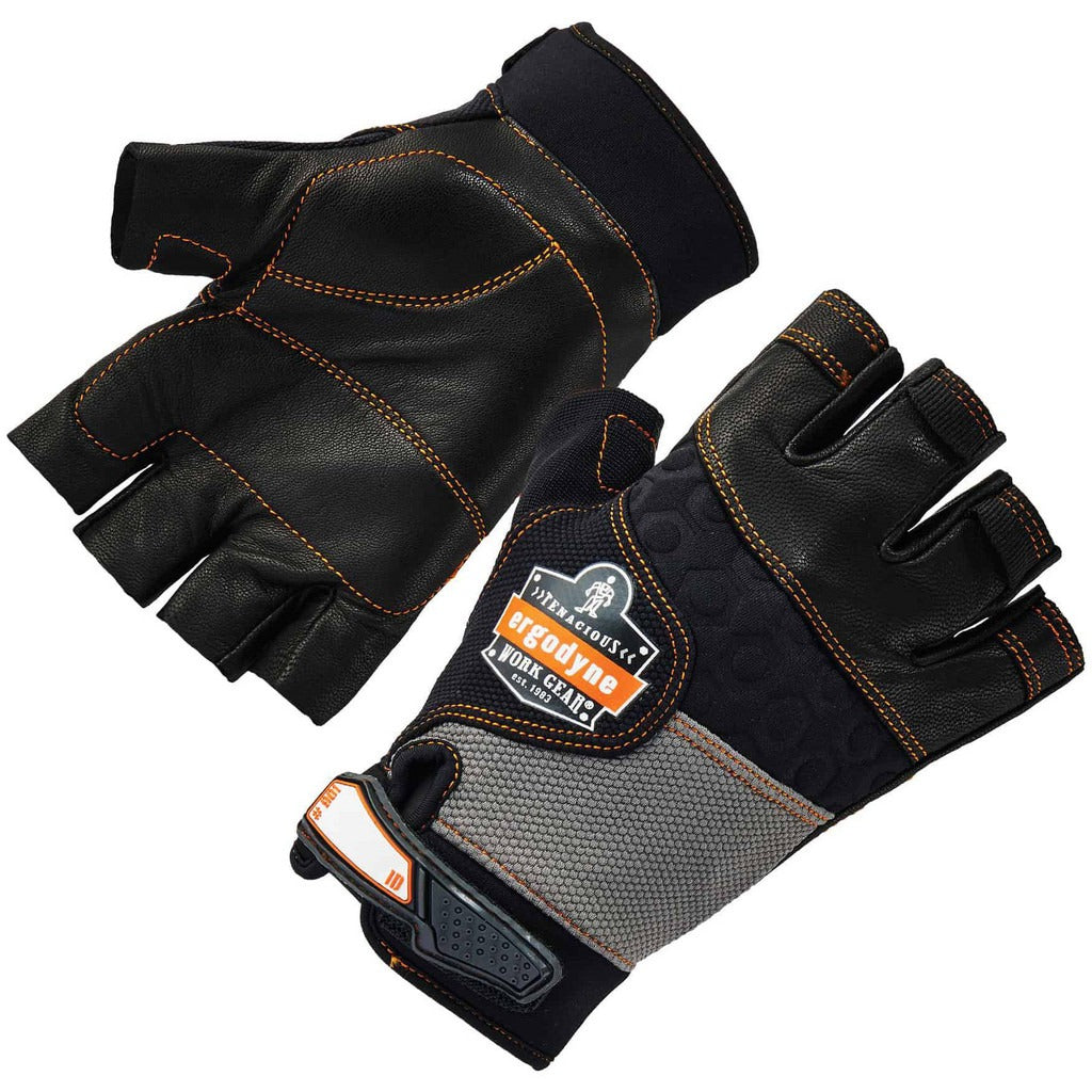 ERGODYNE Ergodyne 17782 Half-finger Impact Work Gloves Small