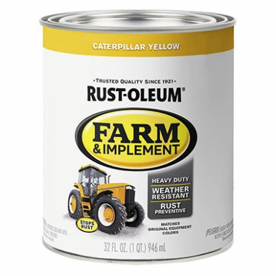 RUST-OLEUM Rust-oleum 280163 Bright Enamel Paint Caterpillar Yellow Qt