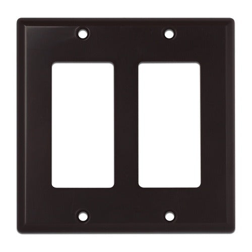 WIREPATH Wirepath DECOR-2-BR Double Gang Decorator Faceplate