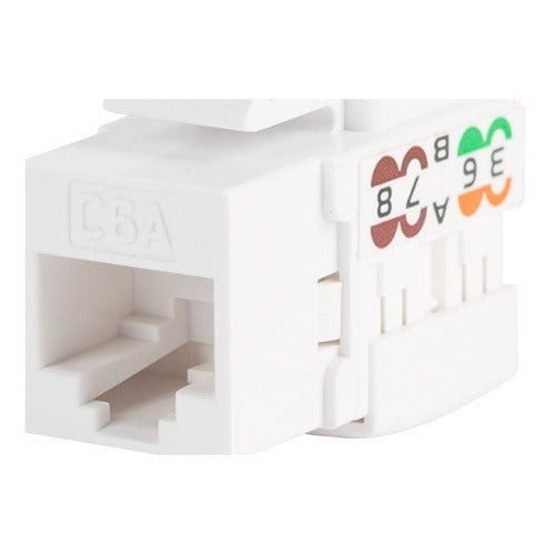 WIREPATH Wirepath WP-CAT6A-RJ45-WH Cat6a RJ45 Keystone Insert