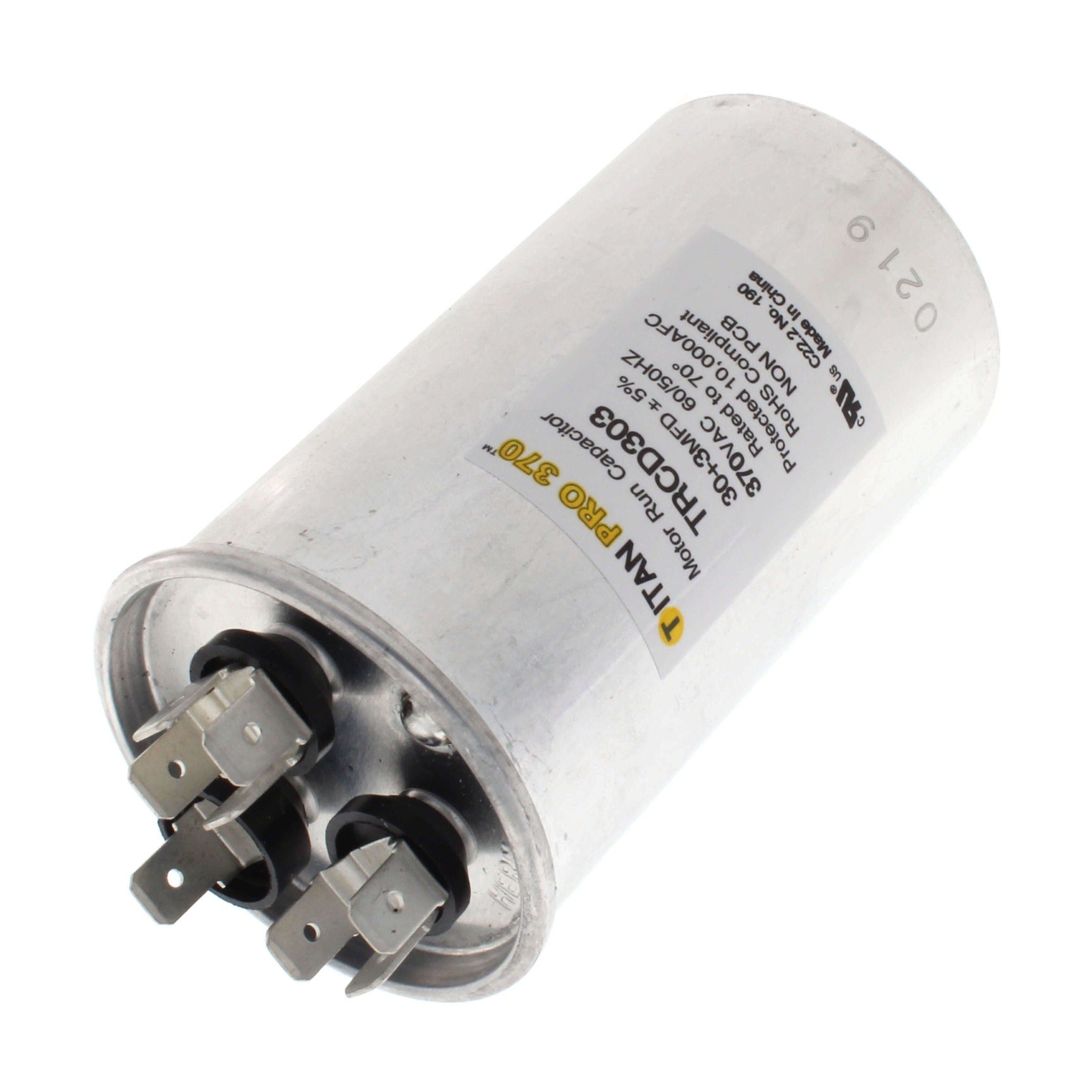 TITAN PRO Titan Pro TRCD303 30/3 MFD Round Dual Motor Run Capacitor 370V
