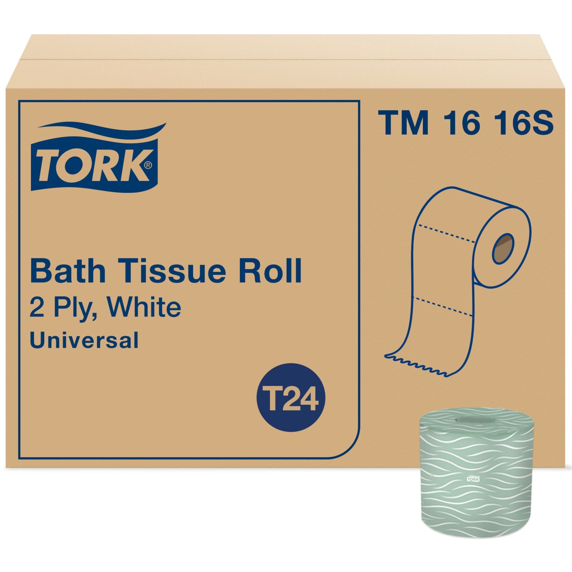 TORK Tork TM1616S Universal 2-Ply Toilet Paper 500 Sheets Roll (96/Case) SCA-TM1616