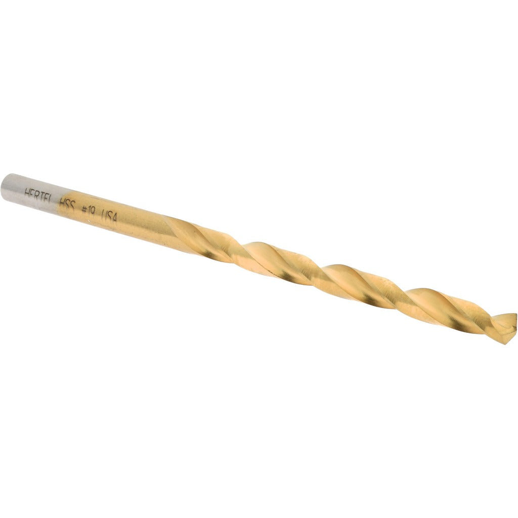 HERTEL Hertel 66694183 Jobber Drill No 19 0.1660 in Hss Tin