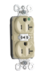 Legrand PTTR8300I Pass & Seymour PlugTail 20 Amp 125 Volt Ivory Tamper Resistant Hospital Grade Duplex Receptacle