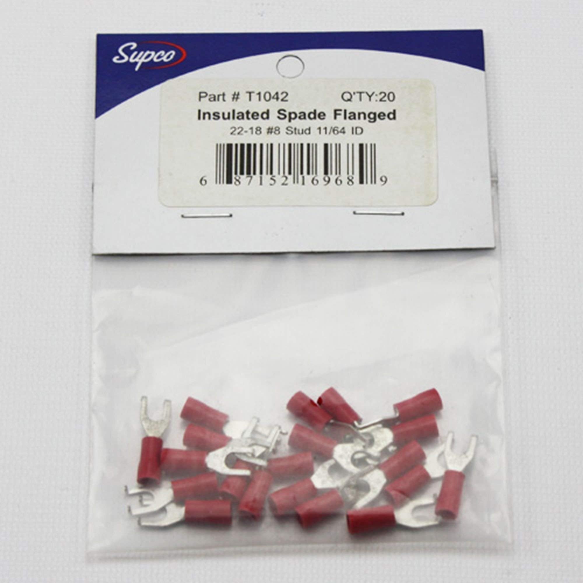 SUPCO Supco T1042 Spade Flanged Insulated (20 Pc)