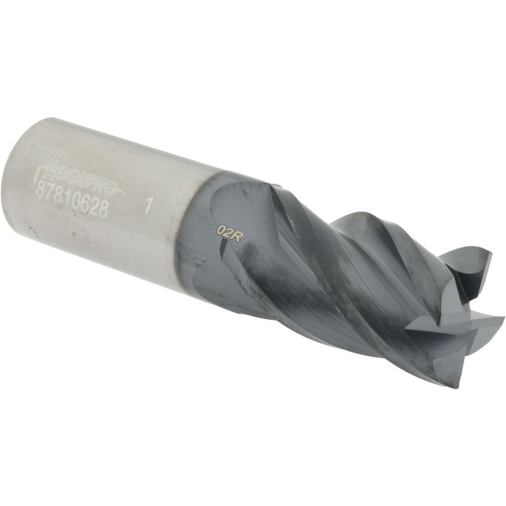 ACCUPRO Accupro 12182368 Corner Radius End Mill 1 in 4 Flute Carbide