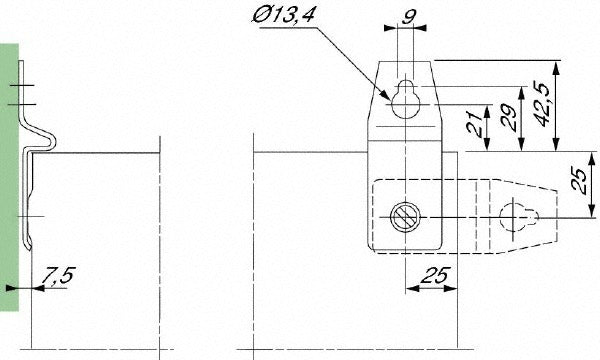 SCHNEIDER ELECTRIC Schneider Electric NSYPFCX Wall Mount Lug Stainless Steel
