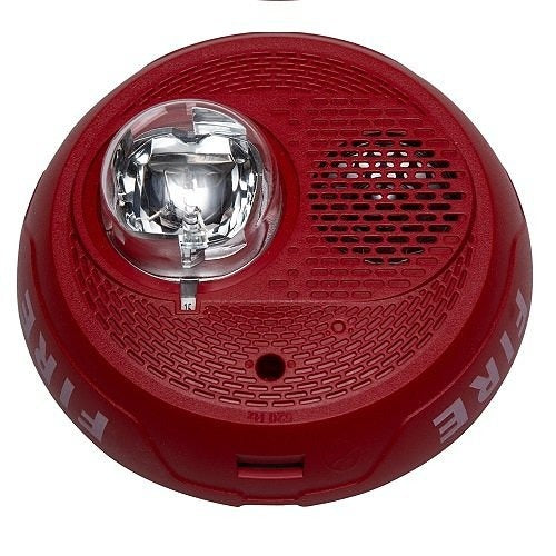 SYSTEM SENSOR SYSTEM SENSOR PC2RL-LF L-Series Low Frequency Sounder Strobe Ceiling Mount 2-Wire Red