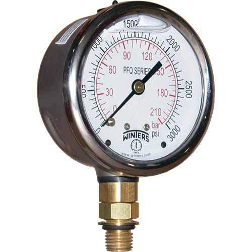 WINTERS INSTRUMENTS Winters Instruments PFQ805 Stainless steel liquid-filled gauge (2-1/2 inches dial)