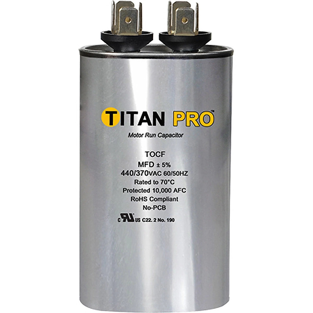 TITAN PRO Titan Pro TOCF30 Motor Run Capacitor 30 Microfarad (Oval) POCF30