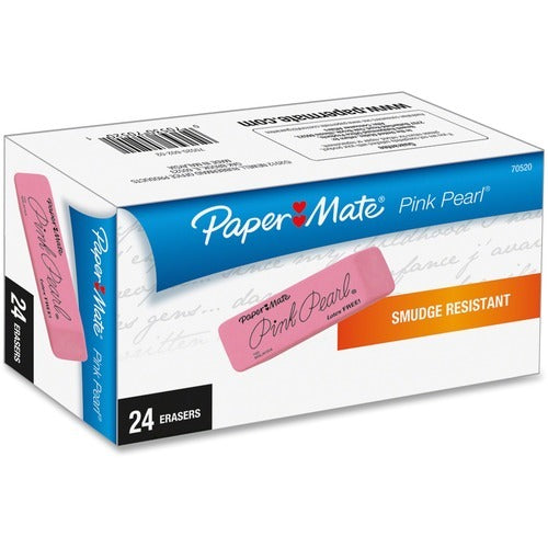 PAPER MATE Paper Mate PAP70520 Pink Pearl Medium Eraser Box 24
