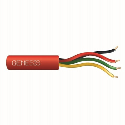 SOUTHWIRE Genesis Cable 21031104 22AWG 4-conductor Riser Cable Red