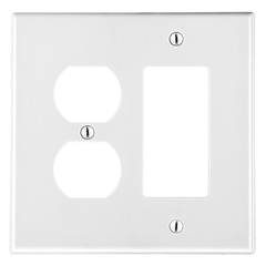 Hubbell Wiring Device PJ826W Wallplate, Mid Size, 2-Gang