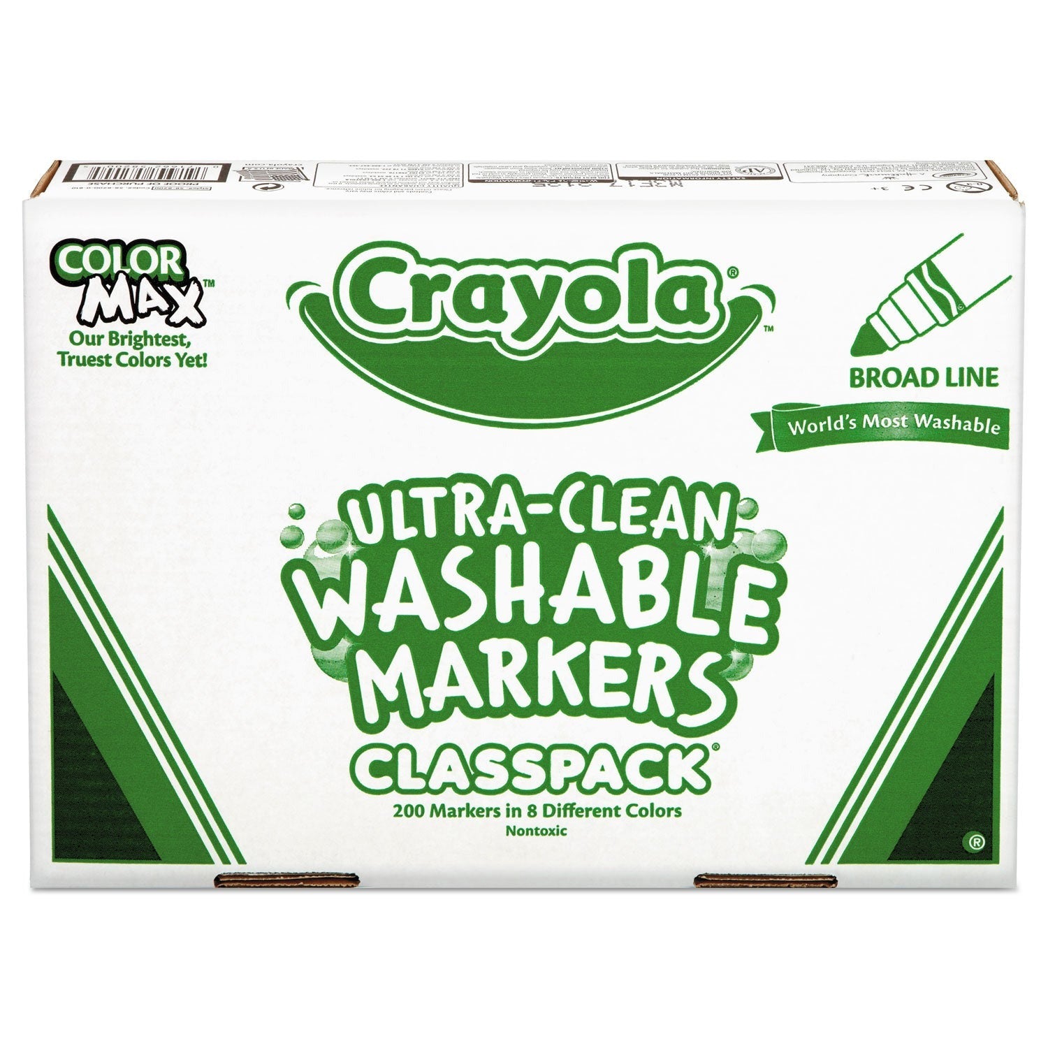 CRAYOLA Crayola CYO588200 8-Color Ultra-Clean Washable Marker Classpack 200/Box