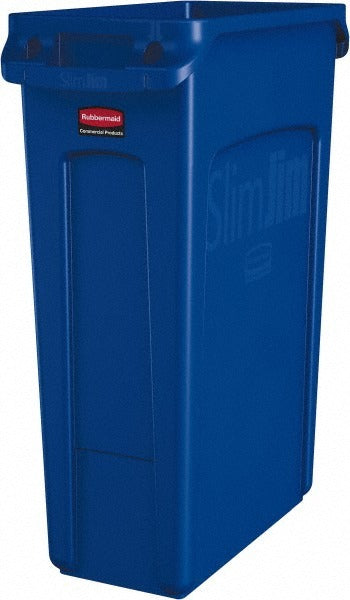 RUBBERMAID Rubbermaid 1956185 Slim Jim Trash Can 23 Gal Blue
