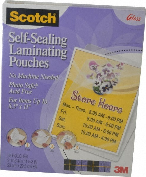 3M Scotch 7010311316 Gloss Laminating Pouch Letter 25-pack