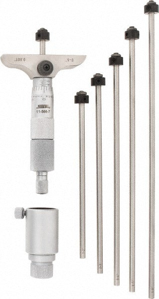 SPIROTHERM Spi 11-566-7 Mechanical Depth Micrometer 6 Inch 6 Rods