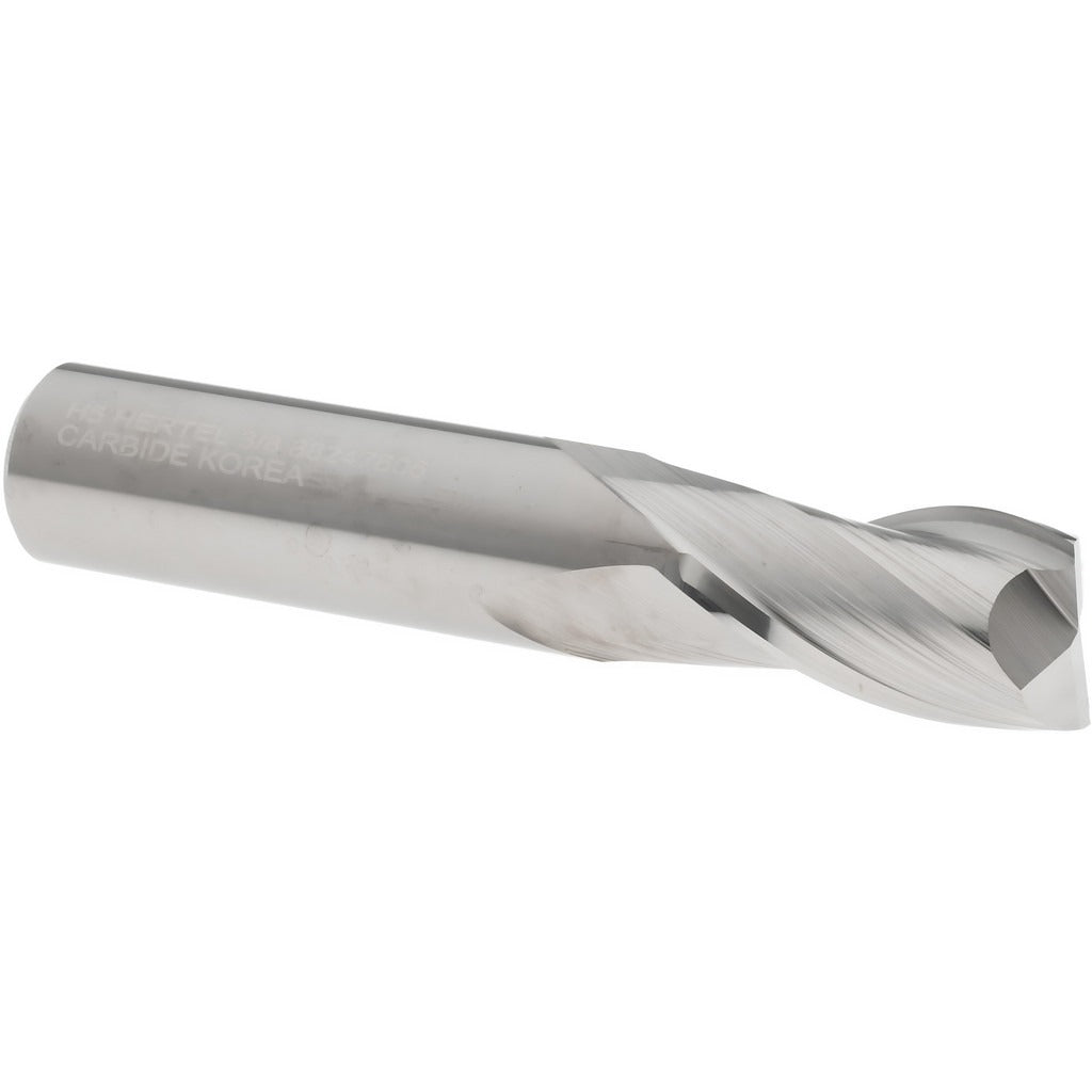 HERTEL Hertel 750025 Square End Mill 3/8in 2-flute Solid Carbide