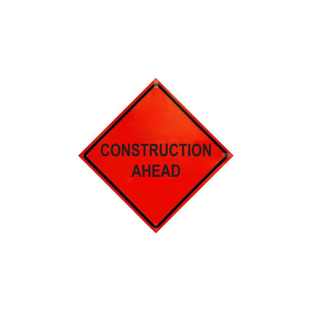 PRO-SAFE Pro-safe R48DI-NRO-PP-CA Triangle Construction Ahead Sign