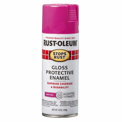 RUST-OLEUM Rust-oleum 347026 Gloss Spray Enamel 12 Oz Poppy Pink