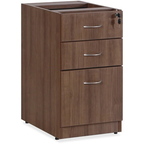 LORELL Lorell LLR69985 Fixed Pedestal Box Box File Walnut