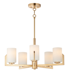 Maxim Lighting 21286SWSBR Dart 5 Light Chandelier 120 Volt Satin Brass