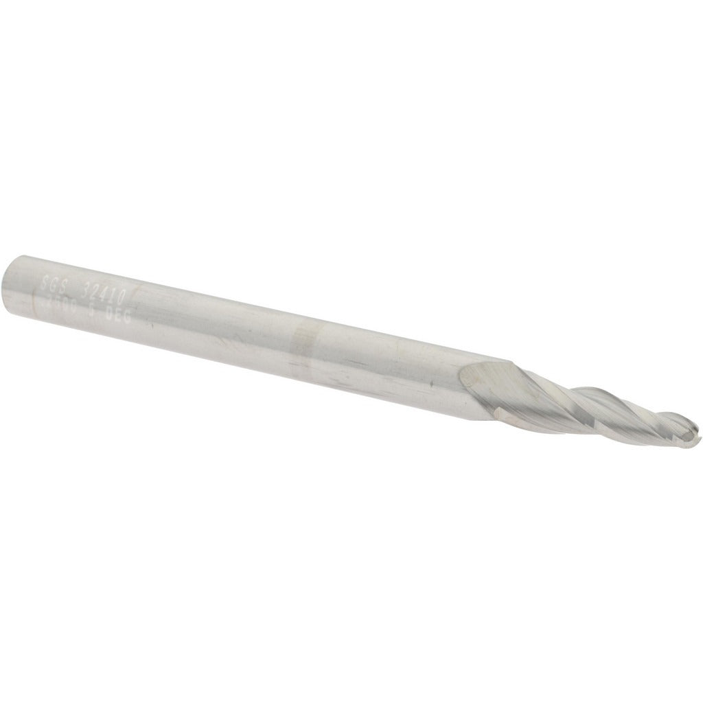 KYOCERA SGS PRECISION TOOLS Sgs 32410 Tapered Ball End Mill 5 Deg 1/8 in Solid Carbide