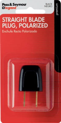 LEGRAND Pass Seymour 26016BKBPCC10 Quick Plug 6A 125V Black 10 Pack