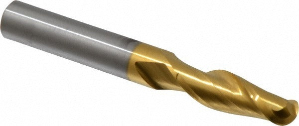 HERTEL Hertel E6014024 Ball End Mill 0.375 in 2 Flute Carbide Tin