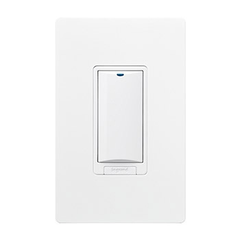 Legrand LVSW101W Wattstopper 1-Button Low Voltage Wall Switch with LED Indicator