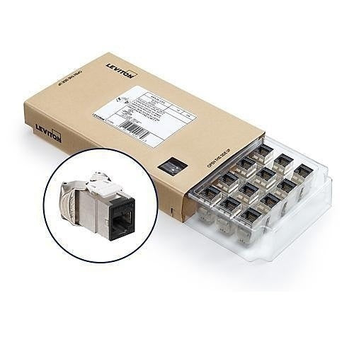 LEVITON Leviton Telcom 6ASJK-CE6 Cat 6A Shielded Keystone Jack 12pk